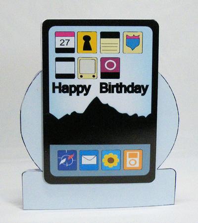 Ipad Tablet Computer Stand Up Card by Hazel Pepper