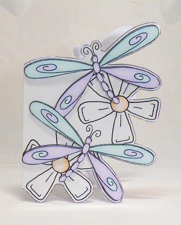 Dragonflies Shaped Card by Hazel Pepper