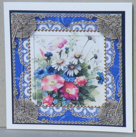 Wildflower Bunch Spiral Edge Stacker Card Front by Hazel Pepper