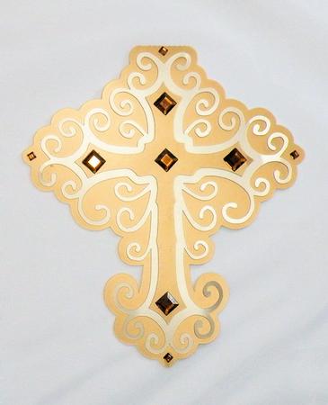 202 Fancy Cross Card & Mat by Hazel Pepper