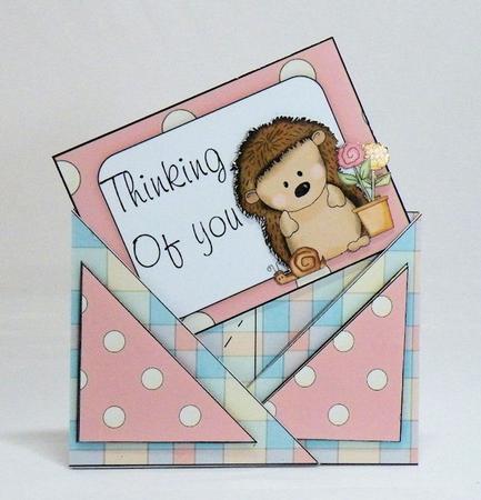 Criss Cross Pocket Sweet Hedgehog Thinking of You by Hazel Pepper
