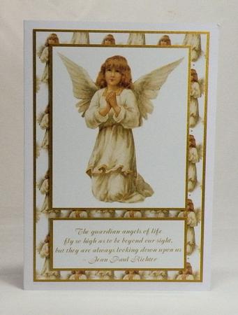 Praying Angel Quick Card by Hazel Pepper
