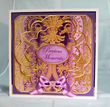 Purple Multi Precious Moment 3D Rosette 8in Card Front Kit by Hazel Pepper
