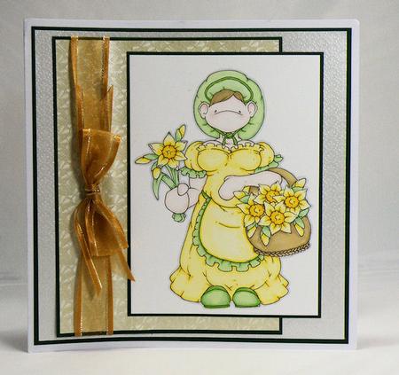 Daffodil Flower Seller Doodles Digital Stamp by Hazel Pepper