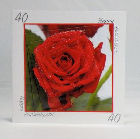 Wet Red Rose Twisted Pyramid by Hazel Pepper