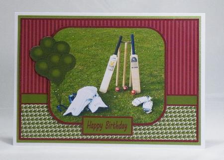 Cricket Gear Birthday A4 by Hazel Pepper