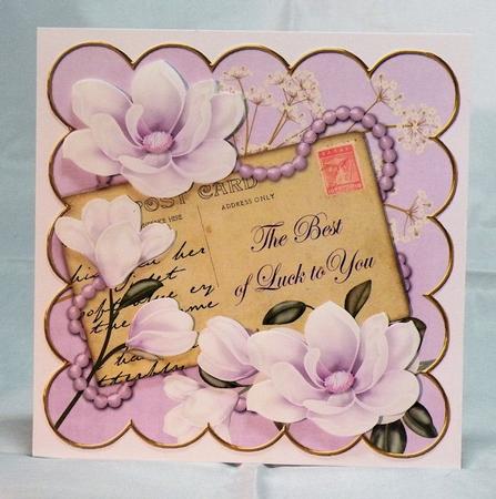 Lilac Magnolia Best of Luck 6in Scallop Step by Step by Hazel Pepper