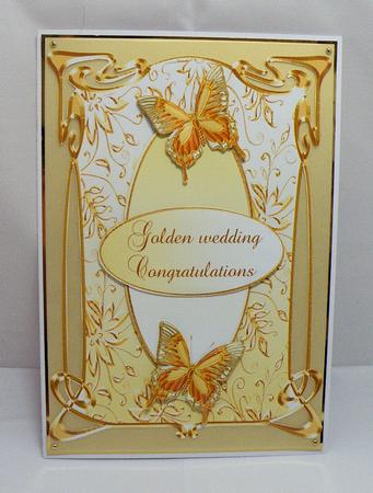 Golden Wedding Anniversary Topper by Hazel Pepper