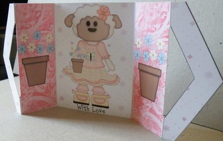 Sheep with Plant Triangle Front Gatefold by Hazel Pepper