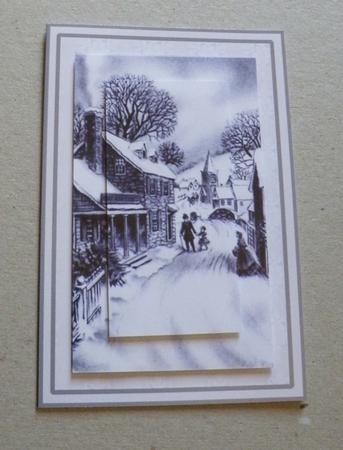 Town Snow Scene & Extra Toppers Card by Hazel Pepper