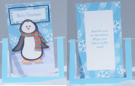 Jolly Penguin Spinner Card by Hazel Pepper