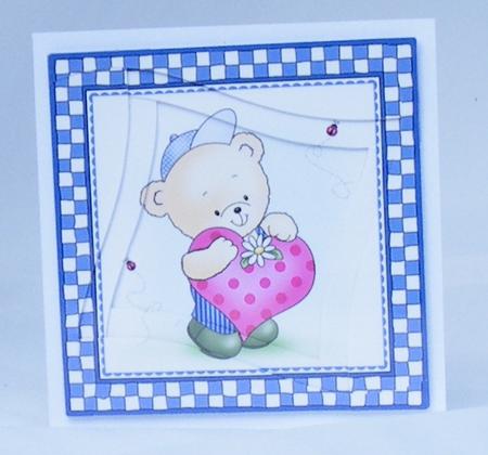 Robert's Heart Quick Card with Wavy Spiral Side Stacker by Hazel Pepper