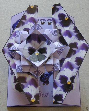 Purple Pansy Tea Bag Tiles by Hazel Pepper