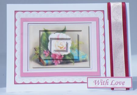 Rose on Book Concentric Pyramid Panel by Hazel Pepper