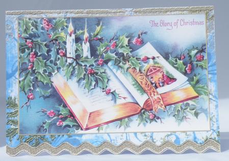 Christmas Glory Book Wavy Card by Hazel Pepper