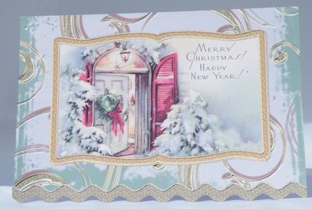 Christmas Front Door Wavy Book Card by Hazel Pepper