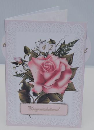 Pink Rose - Year Card Part 2 by Hazel Pepper