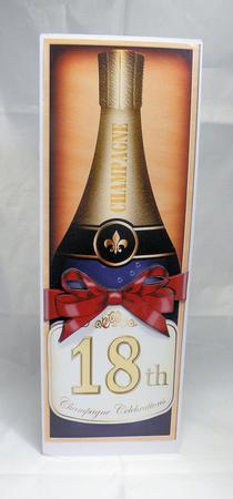 Large Dl 18th Champers in a Box Quick Card 3D Decoupage by Hazel Pepper