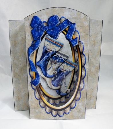 Blue Christmas Stockings by Hazel Pepper