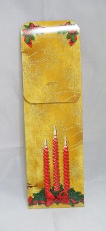 Christmas Candles Cutlery Wrap by Hazel Pepper