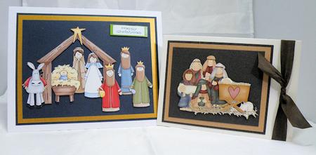 Two Nativity Step by Step Toppers by Hazel Pepper