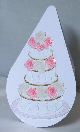 Pink & White Wedding Cake by Hazel Pepper
