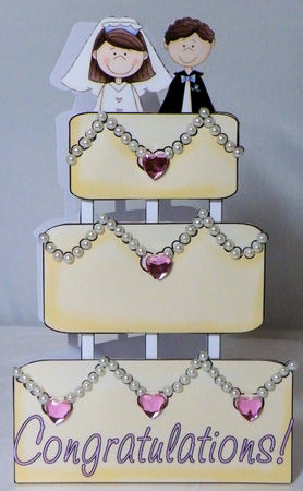 Wedding Cake Shaped Card by Hazel Pepper