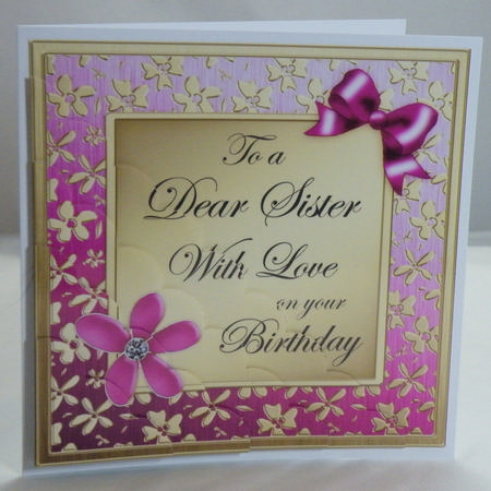 Floral Elegance Sister Birthday Scallop Corner Side Stacker by Hazel Pepper