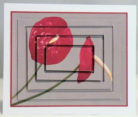 Striking Red Floral Concentric Pyramid by Hazel Pepper