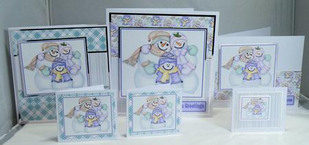 Snowman Family Card Kit by Hazel Pepper