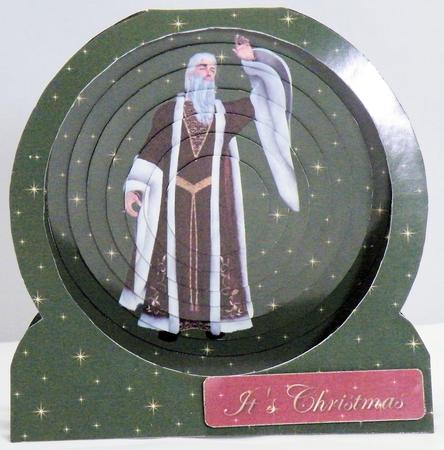 Green Sparkle Blank Globe Card by Hazel Pepper