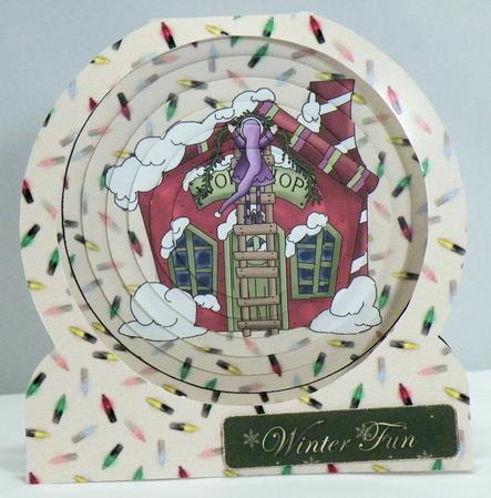Xmas Lights Blank Globe Card by Hazel Pepper