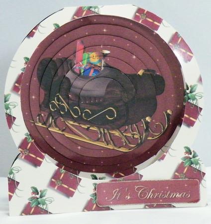 Xmas Gifts Blank Globe Card by Hazel Pepper