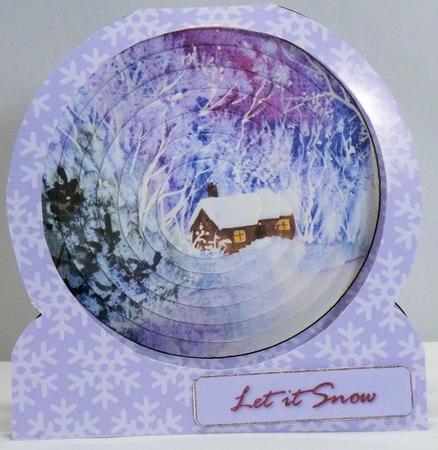 Winter Cottage Circle Pyramid by Hazel Pepper