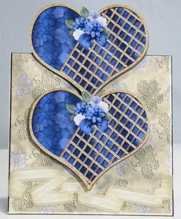 Beautiful Blue Over the Top Card by Hazel Pepper