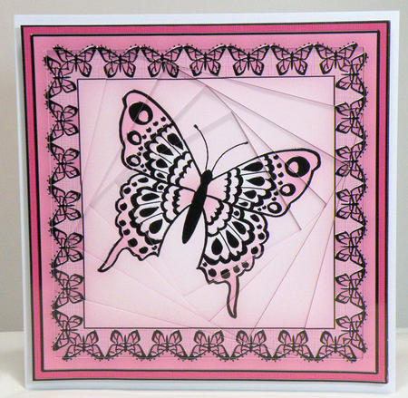 8 x 8 Big Butterfly Twisted Tunnel Card Kit by Hazel Pepper