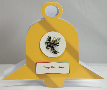 Bell Shaped Christmas Card by Hazel Pepper