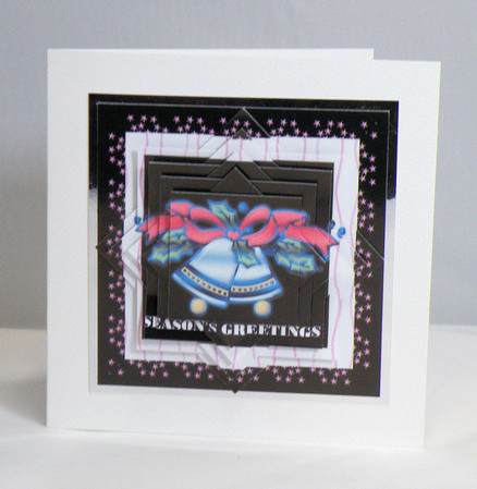 Christmas Bells on Black Star Pyramid by Hazel Pepper