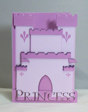 Fairytale Princess Castle A5 Shaped Front Print & Fold Card by Hazel Pepper