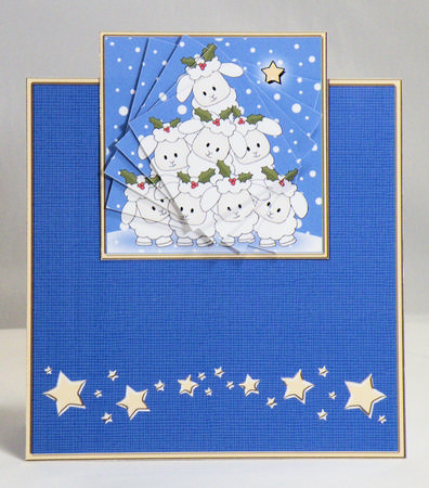 Merry Xmas 2 Ewe! Easy Over the Edge Card N Spiral by Hazel Pepper