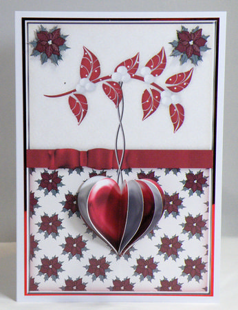 3D Christmas Heart and Card Front 3 by Hazel Pepper