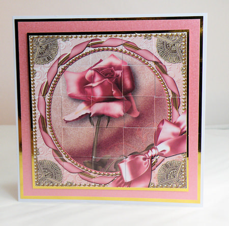 Pink Rose1 in 5inch 3D Paper Weaving Sheet by Hazel Pepper