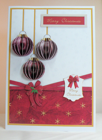 Christmas Baubles 3D A4 Card Kit by Hazel Pepper