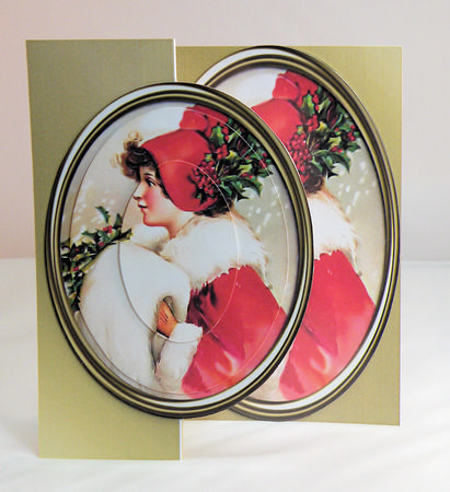 Christmas Vintage Fold Back with Pyramage by Hazel Pepper