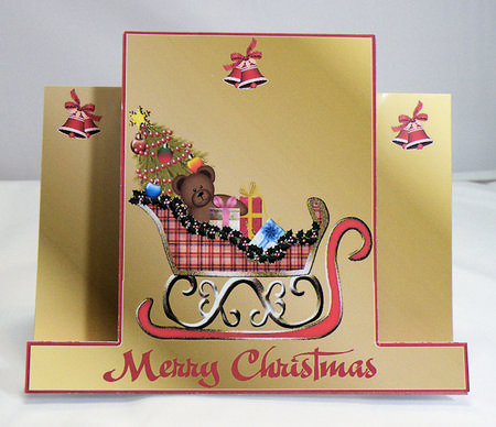 Christmas Sleigh Column Fold/stagger Card by Hazel Pepper