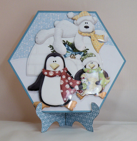 Polar Bear Present Large Plate Card by Hazel Pepper