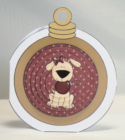 Christmas Bauble Dog by Hazel Pepper