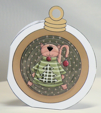 Christmas Bauble Purrfect Christmas by Hazel Pepper