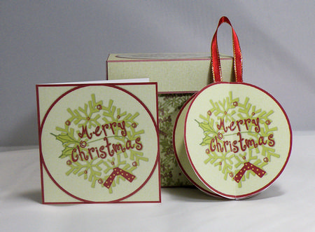 Merry Christmas Wreath 3D Bauble & Gift Box Kit by Hazel Pepper