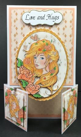 Dutch Fold Card - Blonde Girl by Hazel Pepper
